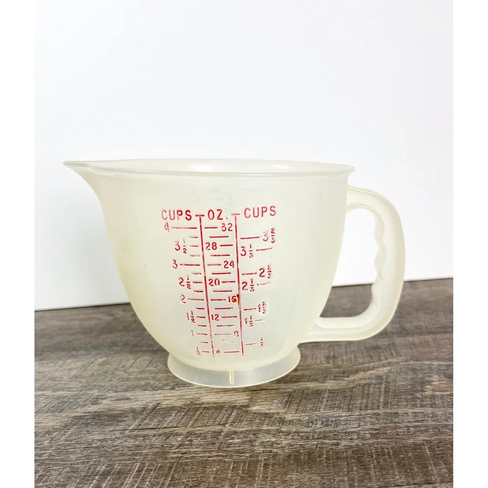 Vintage‎ Tupperware Mix N Stor 4 Cup Measuring Mixing Batter Bowl